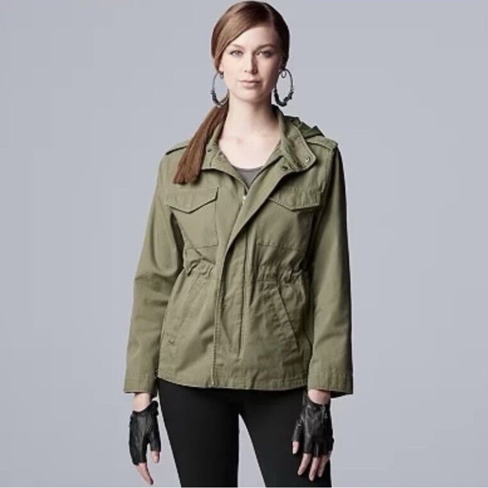 Simply Vera Wang Olive Green Women's Jacket XS
